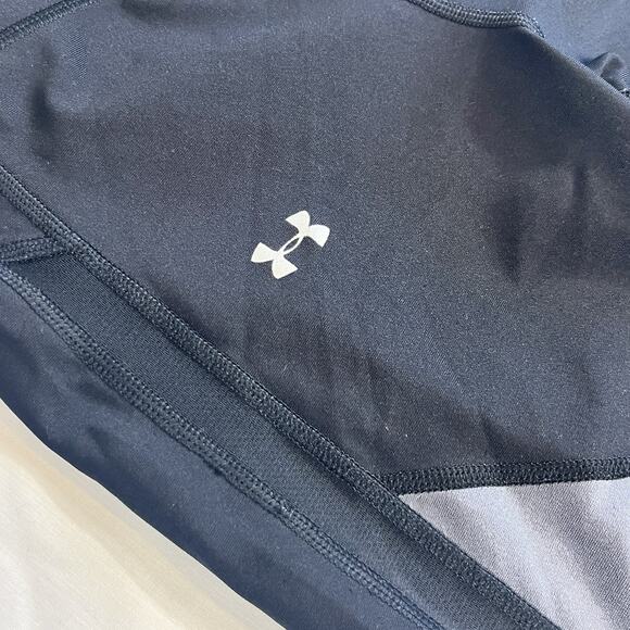 Under Armour HeatGear Compression Leggings Black Gray MD Women's Activewear - Picture 5 of 7